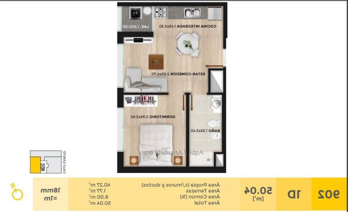 Studio in Montevideo, Uruguay, Nr. 2737