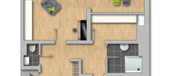 Квартира с 1 спальней в Дюссельдорф, Германия № 7573 17