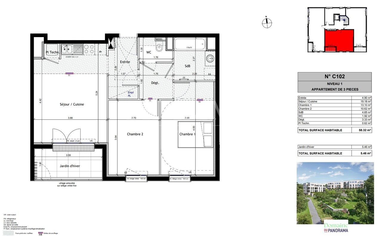 2 bedrooms Apartment in Chennevieres-sur-Marne, France No. 175214