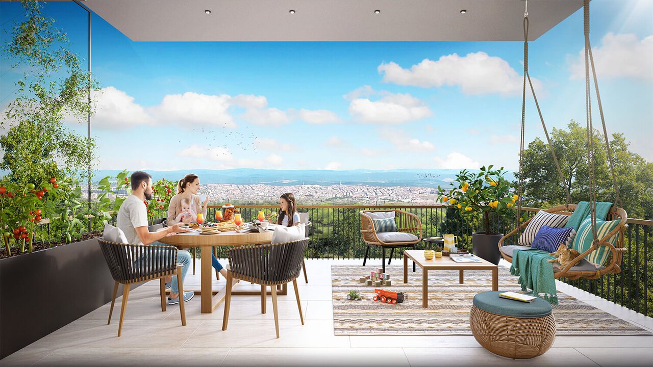 Квартира 4+1 в Sinpas Koru Aura, Умрание, Турция № 37033