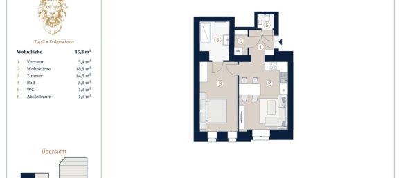 Пентхаус с 2 комнатами в Альзергрунд, Австрия № 212302 7