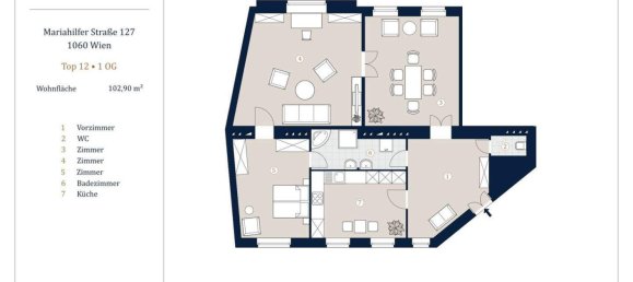 3 rooms Apartment in Mariahilf, Austria No. 128296 12