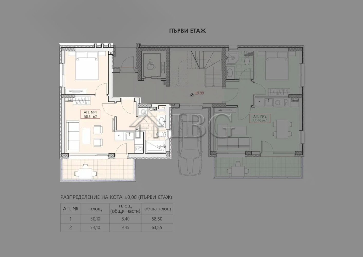 2 Schlafzimmer Wohnung in Sveti Vlas, Bulgaria, Nr. 1175