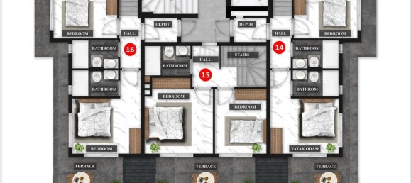 Apartment 1+1 in Avsallar, Turkey No. 31308 16