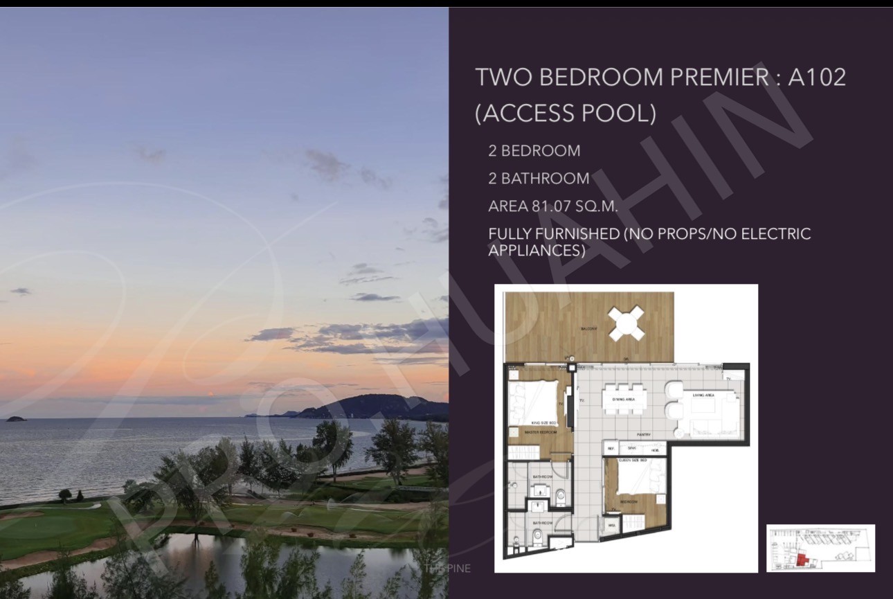 2 bedrooms Apartment for sale in Hua Hin, Prachuap Khiri Khan, Western Thailand, Thailand № 165808