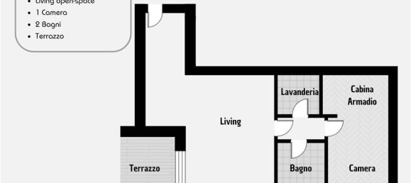 Квартира с 2 комнатами в Кастелли Калепьо, Италия № 115506 4