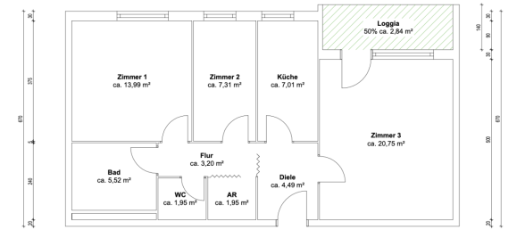 3غرفة شقة في Westend, Germany رقم 340835 12