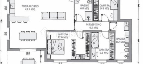 Вилла с 3 спальнями в Брембате, Италия № 133141 2