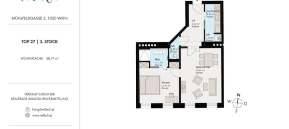 2غرفة منزل ذو طابقين في Leopoldstadt, Austria رقم 224118 15