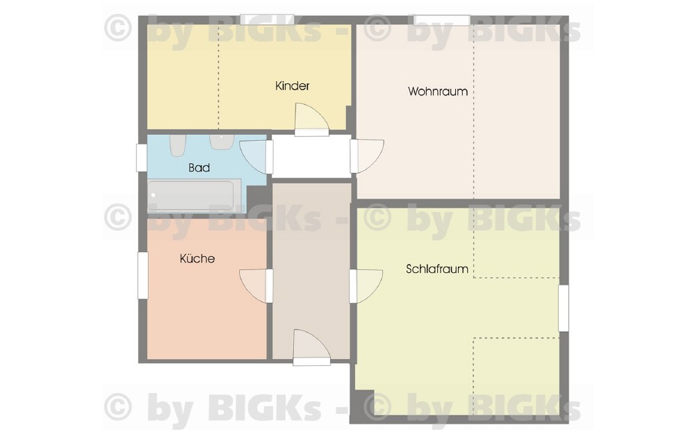 Apartamento de 3 habitaciónes en Gotha, Germany No. 183495
