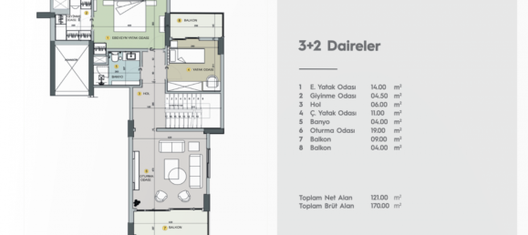 3 bedrooms Apartment in Mersin, Turkey No. 15834 10