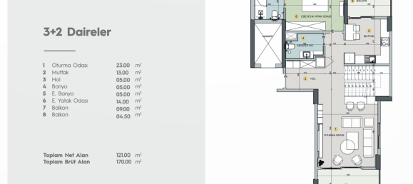 3 bedrooms Apartment in Mersin, Turkey No. 15834 4