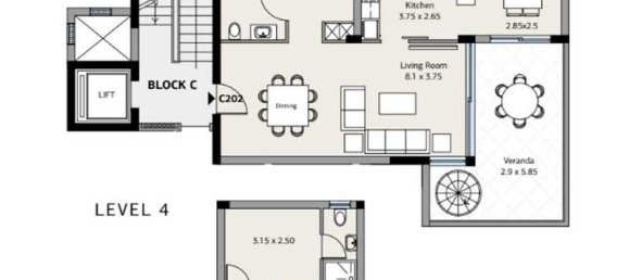 3 bedrooms Penthouse in Germasogeia, Cyprus No. 8197 9