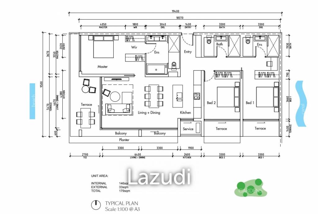 3 bedrooms Condo in Bang Tao, Thailand No. 14085