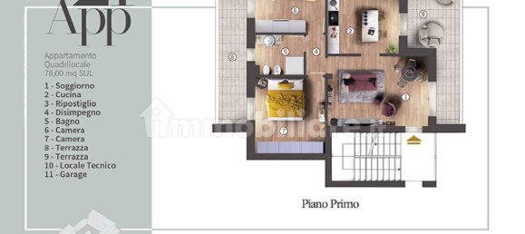 2 غرف نوم شقة في Campi Bisenzio, Italy رقم 10842 41