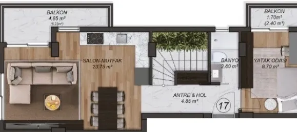 Apartamento 3+1 em Mugla, Turkey N.º 33500 23