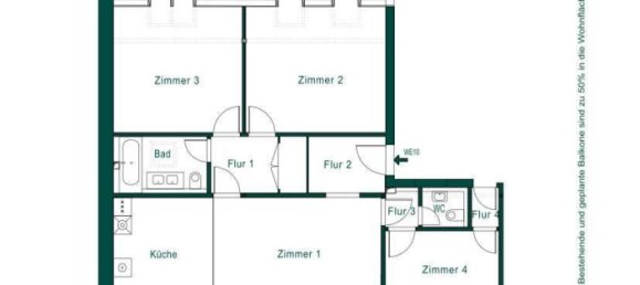 4 rooms Apartment in Schmargendorf, Germany No. 70635 6