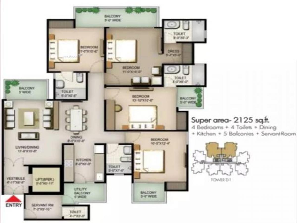 4 bedrooms House in Noida, India No. 67366