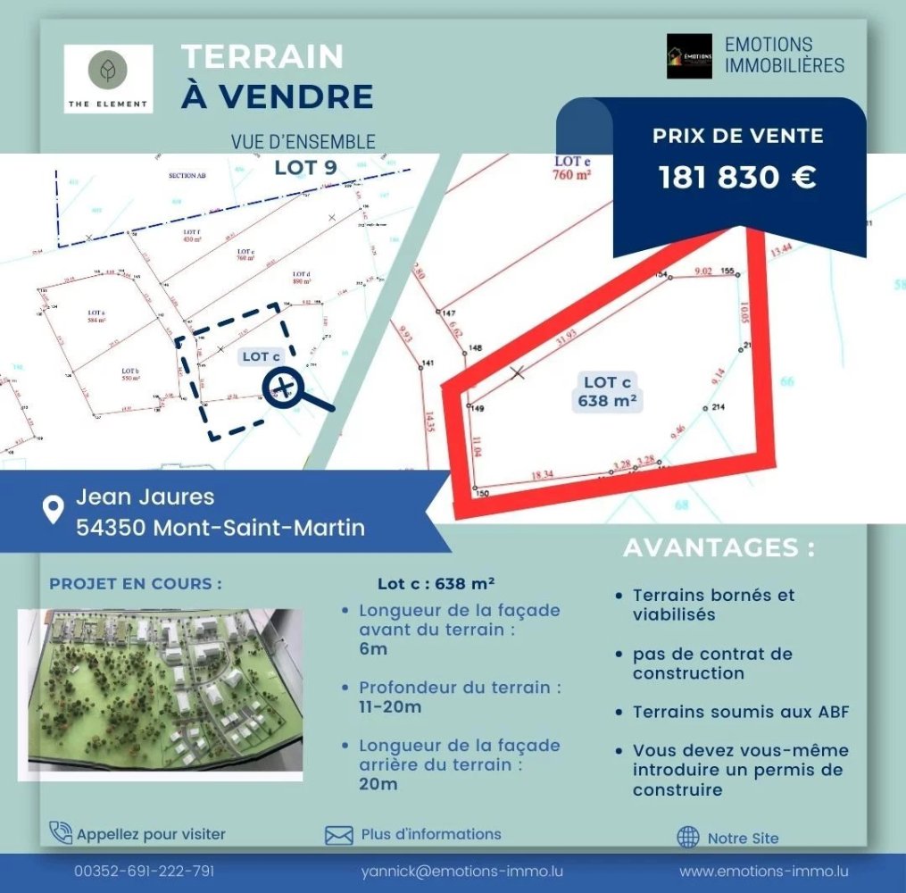 Terreno en Mont-Saint-Martin, France No. 63820