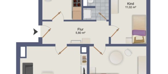 3غرفة شقة في Leipzig, Germany رقم 27280 14