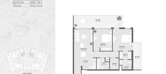 2 غرف نوم شقة في Al Warsan, UAE رقم 203377 25
