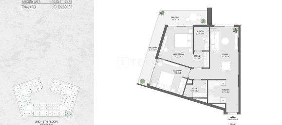 2 غرف نوم شقة في Al Warsan, UAE رقم 203377 27