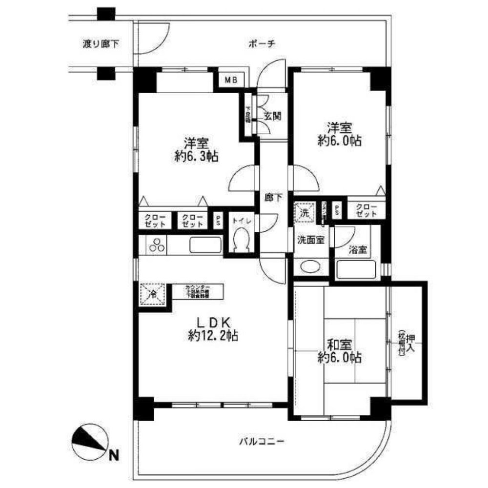 3 Schlafzimmer Wohnung in Hyogo, Japan, Nr. 2301