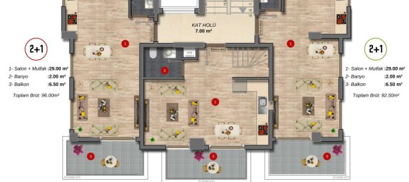 Penthouse 2+1 in Gazipasa, Turkey, Nr. 22923 3