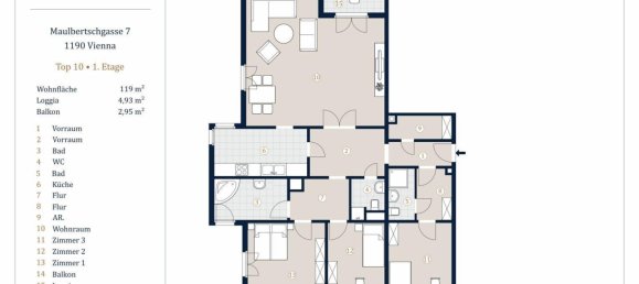 Apartamento de 4 divisões em Dobling, Austria N.º 223603 9