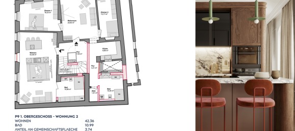 Квартира с 1 спальней в Регенсбург, Германия № 16916 15