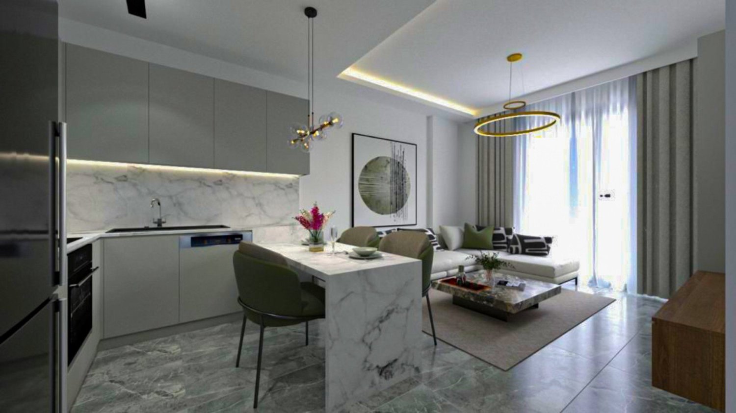 Apartamento de 1+1 en MIA CITY, Alanya, Turkey No. 39365