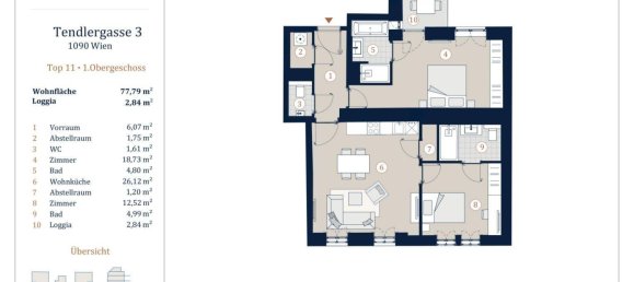 Квартира с 3 комнатами в Альзергрунд, Австрия № 155136 7