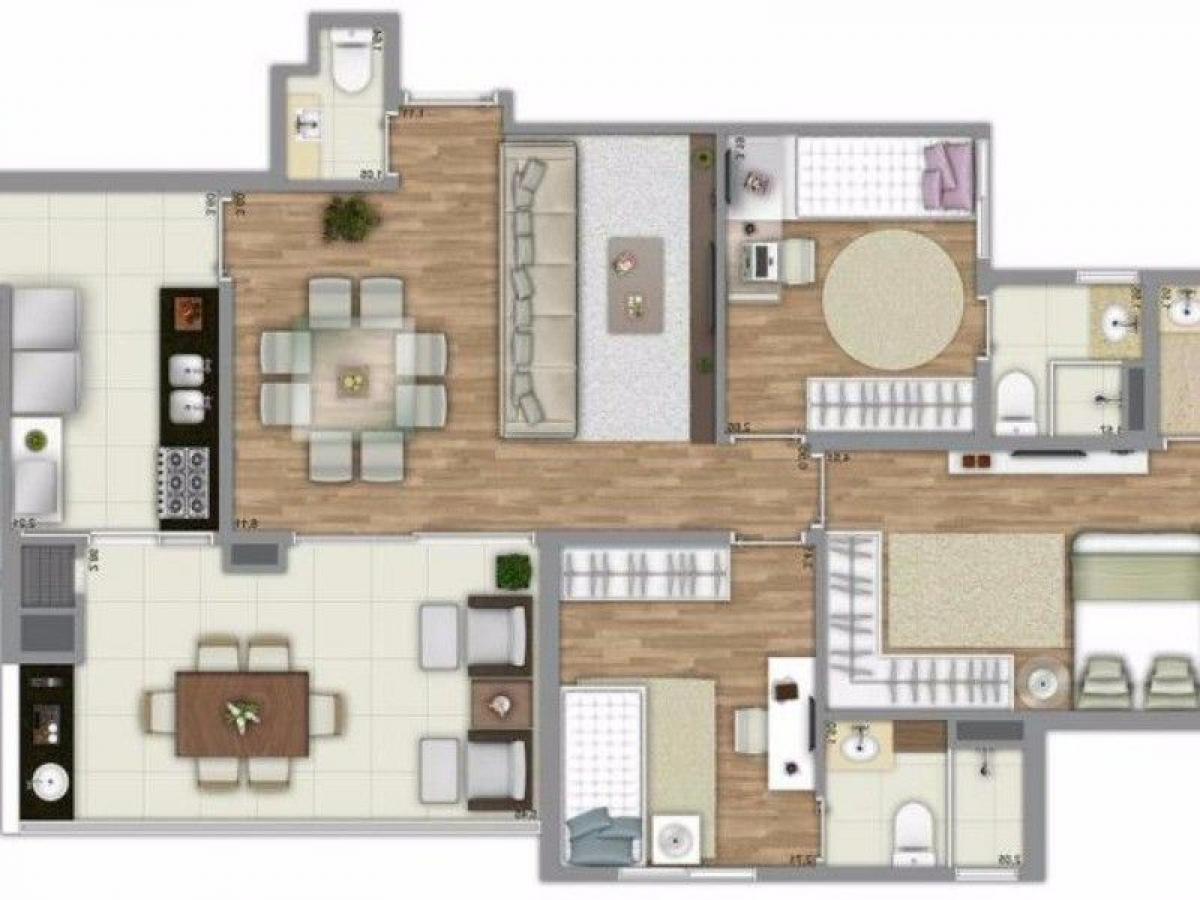 3 bedrooms Apartment in Sao Paulo, Brazil No. 518159