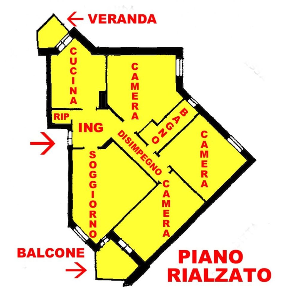 5 rooms Apartment in Chivasso, Italy No. 71460