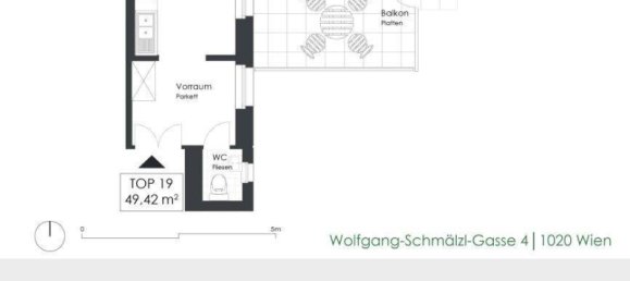 Квартира с 2 комнатами в Леопольдштадт, Австрия № 134703 16