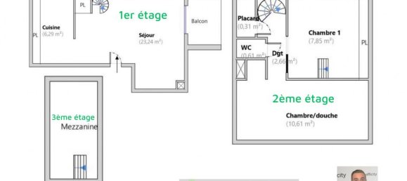 Дуплекс с 1 спальней в Сен-Жорьо, Франция № 342642 10