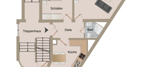 1 Schlafzimmer Wohnung in Leipzig, Germany, Nr. 33735 2