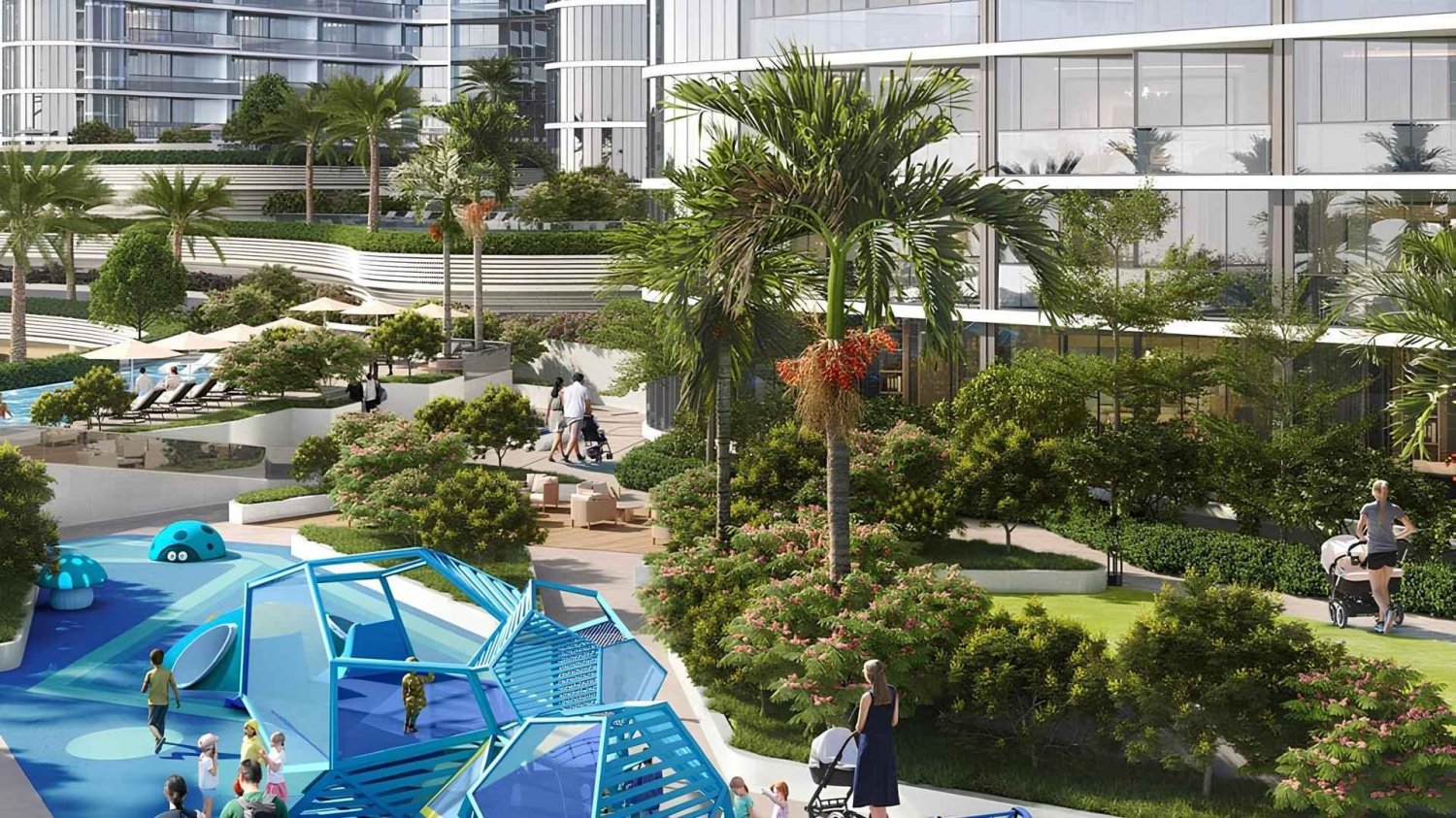 Квартира с 2 спальнями в Skyvue Spectra, Nadd Al Sheba, ОАЭ № 64853