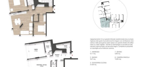 Apartamento de 4 divisões em Sesto Fiorentino, Italy N.º 210584 8