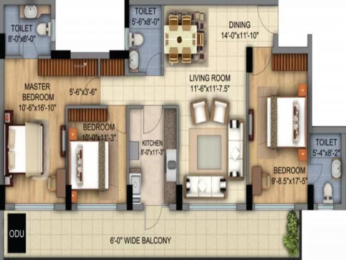 3 bedrooms House in Gurgaon, India No. 28707