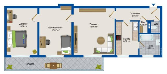 Apartamento de 3 divisões em Wahring, Austria N.º 239377 19