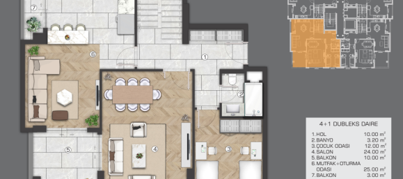 Penthouse 4+1 in Gazipasa, Turkey No. 22809 11