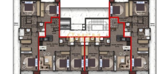 Apartment 1+1 in Alanya, Turkey No. 5592 2