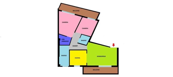 3-salle Appartement à Monza, Italy No. 3396 16