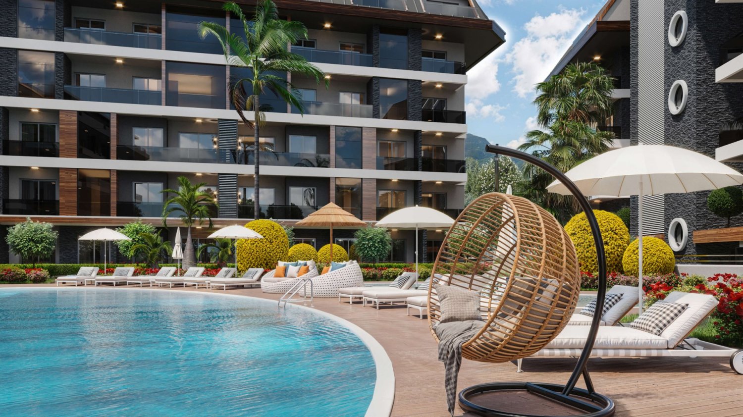 Квартира 1+1 в Аланья, Турция № 41666