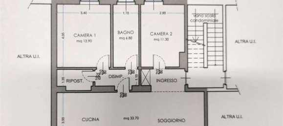 Квартира с 4 комнатами в Фоссано, Италия № 56162 22