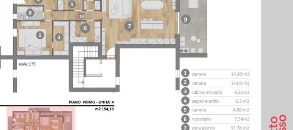 6 rooms Apartment in Vigodarzere, Italy No. 35370 2