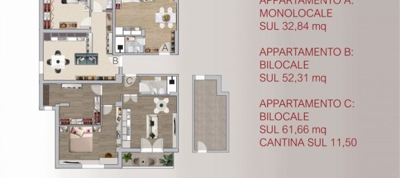 Apartamento de 3 divisões em Florence, Italy N.º 219110 49