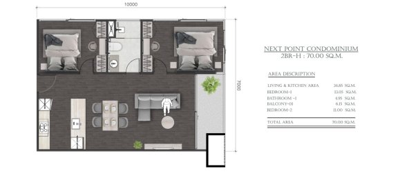 Estúdio em condomínio em Rawai, Thailand N.º 8631 10