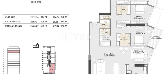 3 bedrooms Apartment in Deira, UAE No. 24827 12